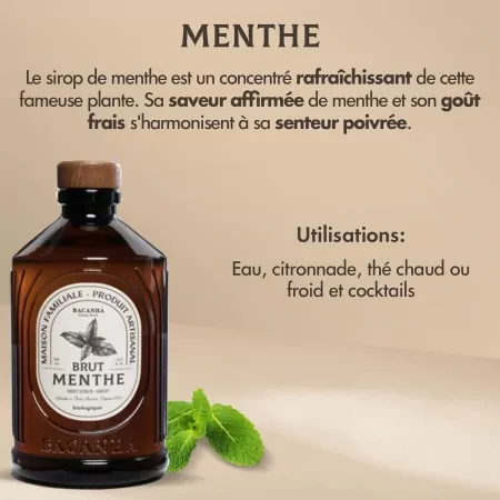 Menthe - Sirop brut BIO 40cl-