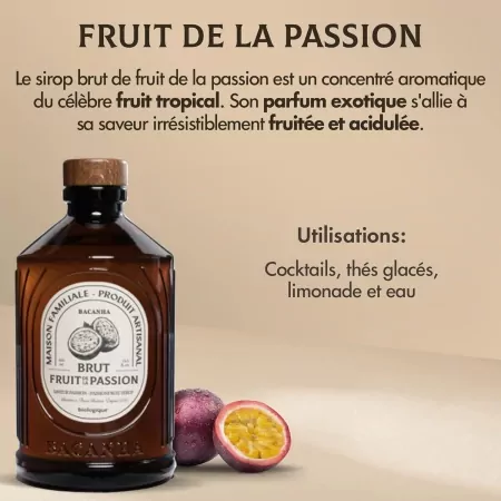 Fruit de la passion - Sirop brut BIO 40cl-