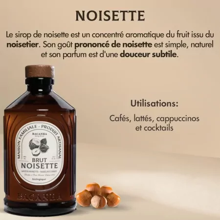 Noisette - Sirop brut BIO 40cl-