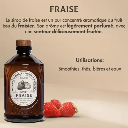 Fraise - Sirop brut BIO 40cl-