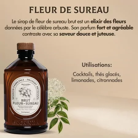 Fleur de sureau - Sirop brut BIO 40cl-