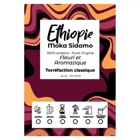 Moka Sidamo café grains 1kg-