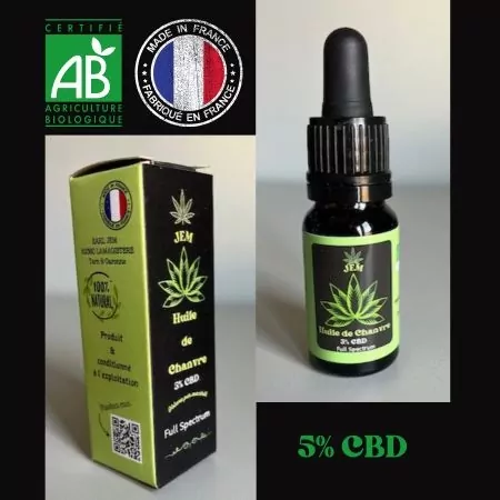 Huile de Chanvre - 5% CBD BIO-