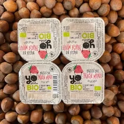 Yaourt brassé BIO fraise mixée 4x100g